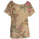 Flowers, Branches, Desenho, Edge, Leaves Women s Oversized T-Shirt