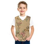 Flowers, Branches, Desenho, Edge, Leaves Kids  Basketball Tank Top