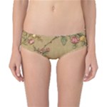 Flowers, Branches, Desenho, Edge, Leaves Classic Bikini Bottoms