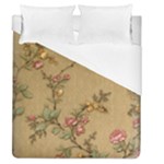 Flowers, Branches, Desenho, Edge, Leaves Duvet Cover (Queen Size)