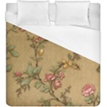 Flowers, Branches, Desenho, Edge, Leaves Duvet Cover (King Size)