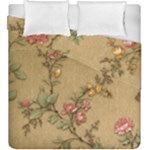 Flowers, Branches, Desenho, Edge, Leaves Duvet Cover Double Side (King Size)