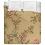 Flowers, Branches, Desenho, Edge, Leaves Duvet Cover Double Side (California King Size)