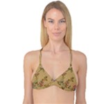 Flowers, Branches, Desenho, Edge, Leaves Reversible Tri Bikini Top