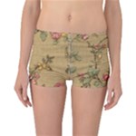 Flowers, Branches, Desenho, Edge, Leaves Reversible Boyleg Bikini Bottoms