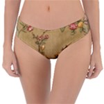 Flowers, Branches, Desenho, Edge, Leaves Reversible Classic Bikini Bottoms