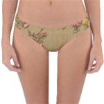 Flowers, Branches, Desenho, Edge, Leaves Reversible Hipster Bikini Bottoms