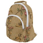 Flowers, Branches, Desenho, Edge, Leaves Rounded Multi Pocket Backpack