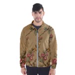 Flowers, Branches, Desenho, Edge, Leaves Men s Windbreaker