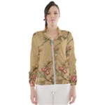 Flowers, Branches, Desenho, Edge, Leaves Women s Windbreaker