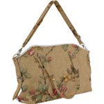 Flowers, Branches, Desenho, Edge, Leaves Canvas Crossbody Bag