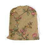 Flowers, Branches, Desenho, Edge, Leaves Drawstring Pouch (2XL)