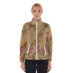 Flowers, Branches, Desenho, Edge, Leaves Women s Bomber Jacket