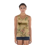 Flowers, Branches, Desenho, Edge, Leaves Sport Tank Top 