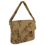 Flowers, Branches, Desenho, Edge, Leaves Buckle Messenger Bag