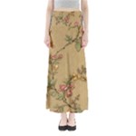 Flowers, Branches, Desenho, Edge, Leaves Full Length Maxi Skirt