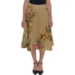 Flowers, Branches, Desenho, Edge, Leaves Perfect Length Midi Skirt