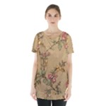 Flowers, Branches, Desenho, Edge, Leaves Skirt Hem Sports Top