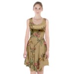 Flowers, Branches, Desenho, Edge, Leaves Racerback Midi Dress