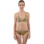 Flowers, Branches, Desenho, Edge, Leaves Wrap Around Bikini Set