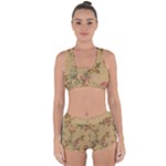 Flowers, Branches, Desenho, Edge, Leaves Racerback Boyleg Bikini Set