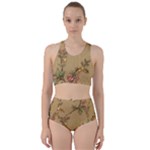 Flowers, Branches, Desenho, Edge, Leaves Racer Back Bikini Set