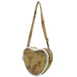 Flowers, Branches, Desenho, Edge, Leaves Heart Shoulder Bag