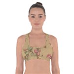 Flowers, Branches, Desenho, Edge, Leaves Cross Back Sports Bra