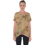 Flowers, Branches, Desenho, Edge, Leaves Cut Out Side Drop T-Shirt