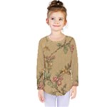 Flowers, Branches, Desenho, Edge, Leaves Kids  Long Sleeve T-Shirt