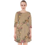 Flowers, Branches, Desenho, Edge, Leaves Smock Dress