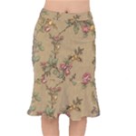 Flowers, Branches, Desenho, Edge, Leaves Short Mermaid Skirt