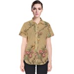 Flowers, Branches, Desenho, Edge, Leaves Women s Short Sleeve Shirt