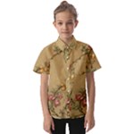 Flowers, Branches, Desenho, Edge, Leaves Kids  Short Sleeve Shirt