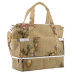 Flowers, Branches, Desenho, Edge, Leaves Sports Shoulder Bag with Shoes Compartment