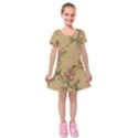 Kids  Short Sleeve Velvet Dress 