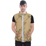 Flowers, Branches, Desenho, Edge, Leaves Men s Puffer Vest