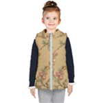 Flowers, Branches, Desenho, Edge, Leaves Kids  Hooded Puffer Vest