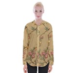 Flowers, Branches, Desenho, Edge, Leaves Womens Long Sleeve Shirt