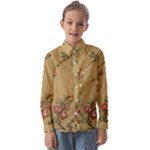 Flowers, Branches, Desenho, Edge, Leaves Kids  Long Sleeve Shirt