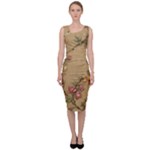 Flowers, Branches, Desenho, Edge, Leaves Sleeveless Pencil Dress