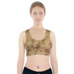 Flowers, Branches, Desenho, Edge, Leaves Sports Bra With Pocket