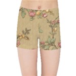 Flowers, Branches, Desenho, Edge, Leaves Kids  Sports Shorts