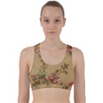 Flowers, Branches, Desenho, Edge, Leaves Back Weave Sports Bra