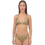 Flowers, Branches, Desenho, Edge, Leaves Double Strap Halter Bikini Set