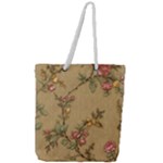 Flowers, Branches, Desenho, Edge, Leaves Full Print Rope Handle Tote (Large)