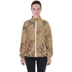 Flowers, Branches, Desenho, Edge, Leaves Women s High Neck Windbreaker