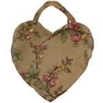 Flowers, Branches, Desenho, Edge, Leaves Giant Heart Shaped Tote