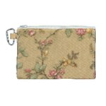 Flowers, Branches, Desenho, Edge, Leaves Canvas Cosmetic Bag (Large)