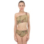 Flowers, Branches, Desenho, Edge, Leaves Spliced Up Two Piece Swimsuit